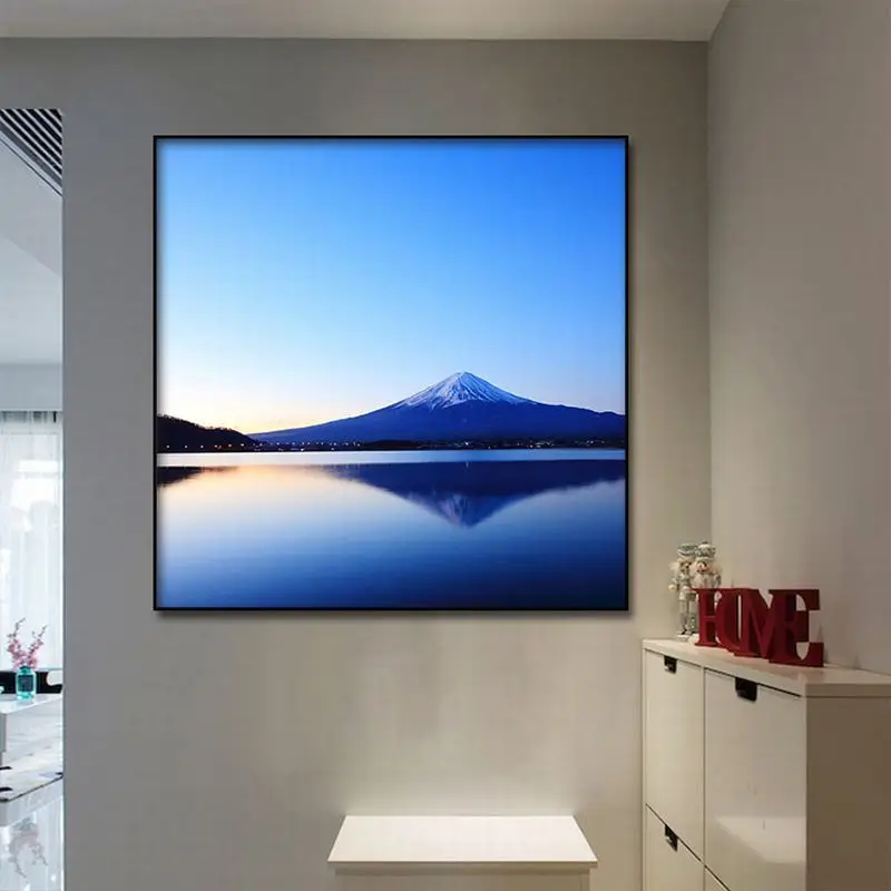 

canvas art picture modern oil painting home decor Fuji mountain landscape poster and prints hotel corridor print mural art frame