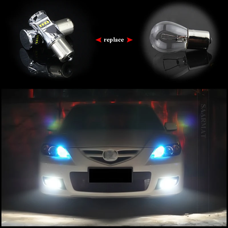 2 шт. светодиодные лампы для дневных ходовых огней 1156 P21w BA15S|seat led lights|drl seatled seat |