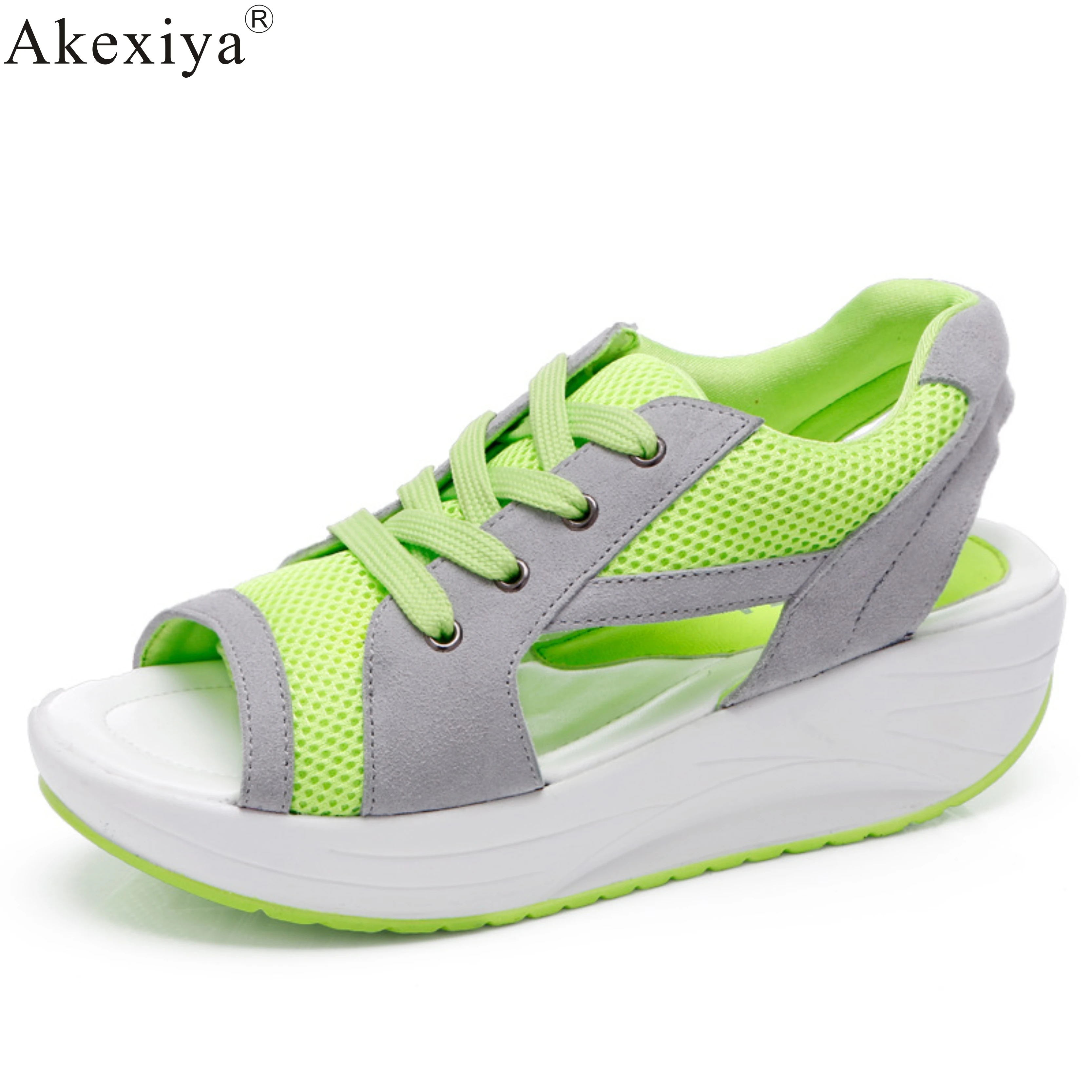 Akexiy zapatillas mujer женская обувь на танкетке дышащая для бега женские кроссовки