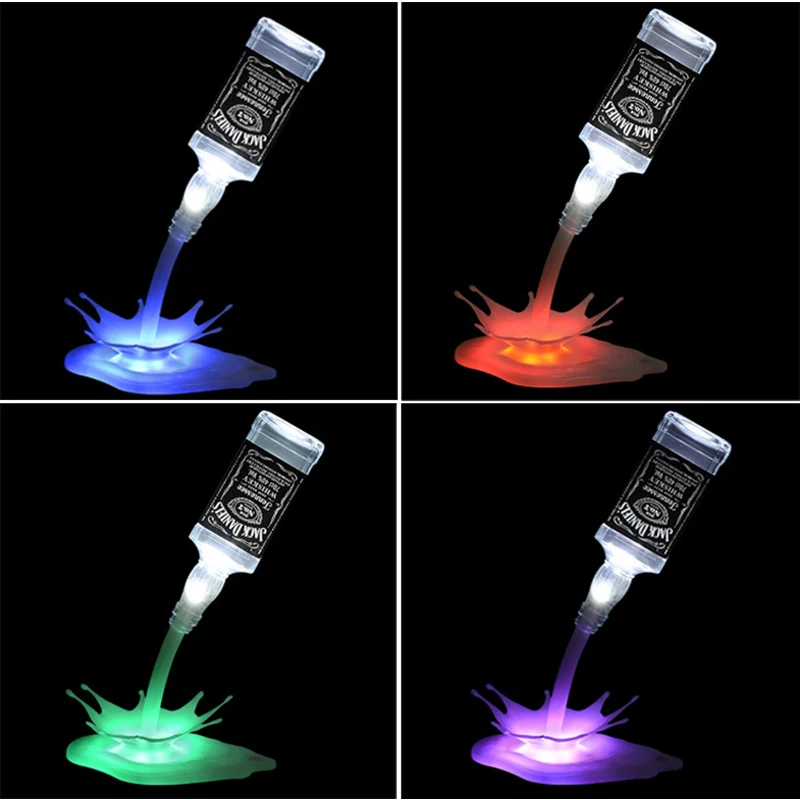 Светодиодный ночник лампа для заливки вина 3D Перезаряжаемый USB сенсорный