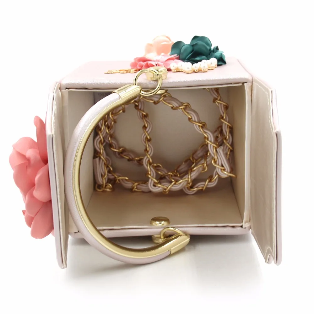 2018 New Fashion Flower Women Handbags Wedding Clutch Ladies Evening Bag Blue Shoulder Bags Day Clutches Pu Leather Luxury | Багаж и сумки