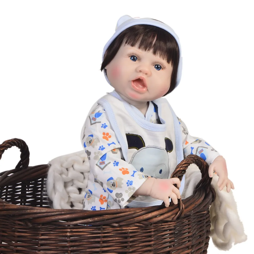 Кукла Bebe reborn 55 см силиконовая виниловая Reborn для маленьких мальчиков 1 шт.