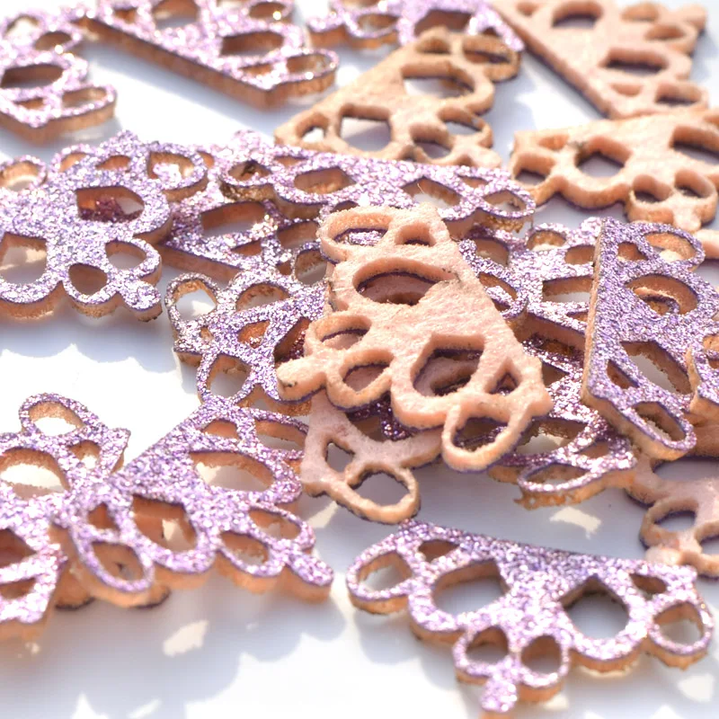 20 шт. блестящие фиолетовые накладки для короны аппликация тканевые