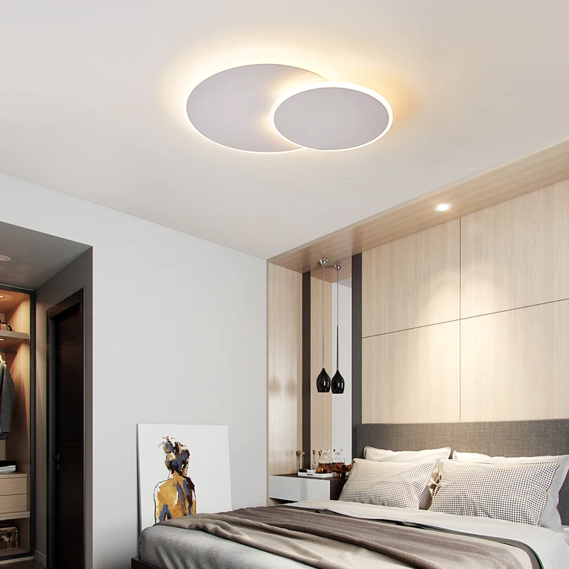 

Rotatable Ultra-thin moden Ceiling led Chandelier For aisle corridor Bedroom Brown/White fixtures moden Chandeliers lighting