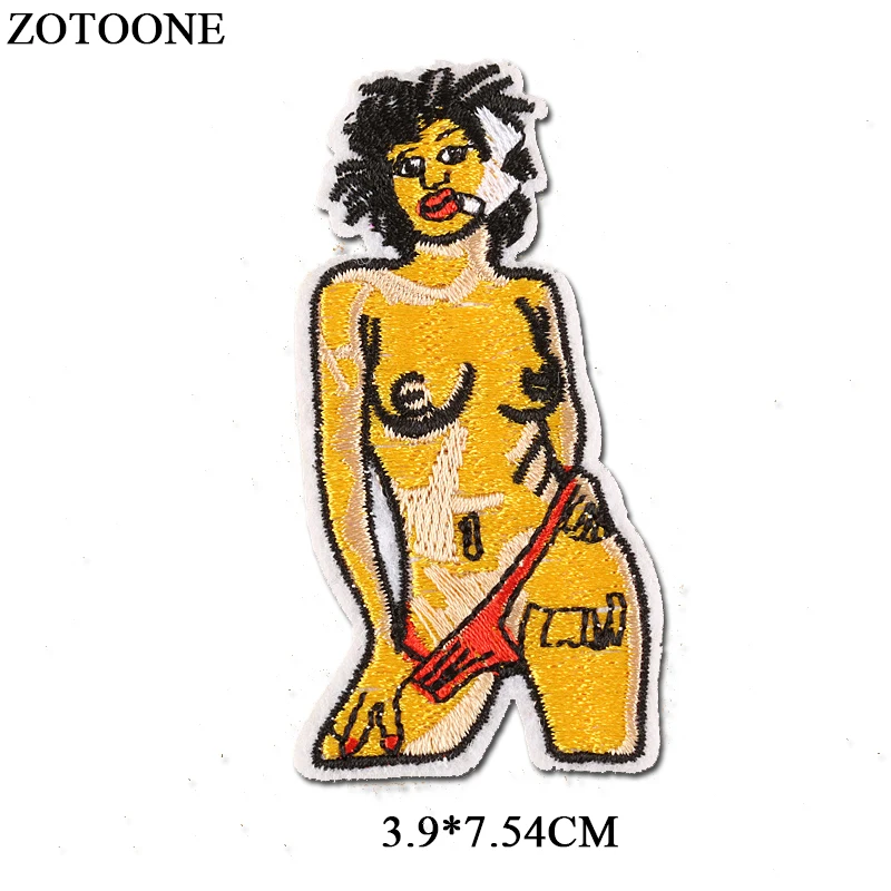 ZOTOONE 1 шт., сексуальная девушка, железные круглые панковские нашивки для одежды, рюкзак, сделай сам, вышитая мотоциклетная нашивка, нашивка для шитья на значок, аппликация
