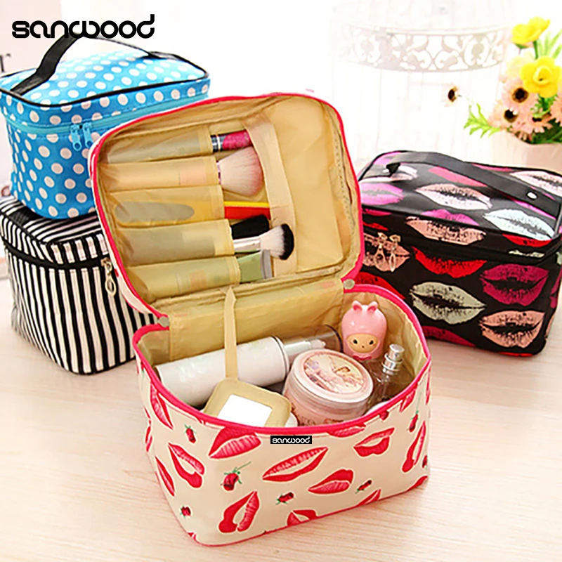 Женская многофункциональная дорожная косметичка для макияжа сумка органайзер