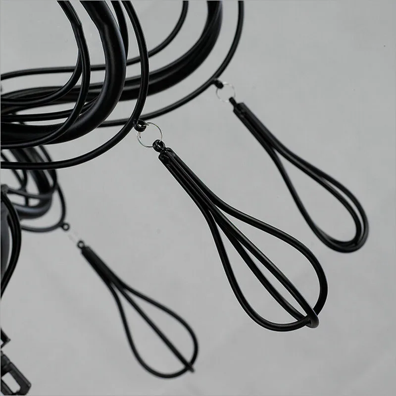 Ретро креативная черная железная люстра 6 головок свеча Американская деревня