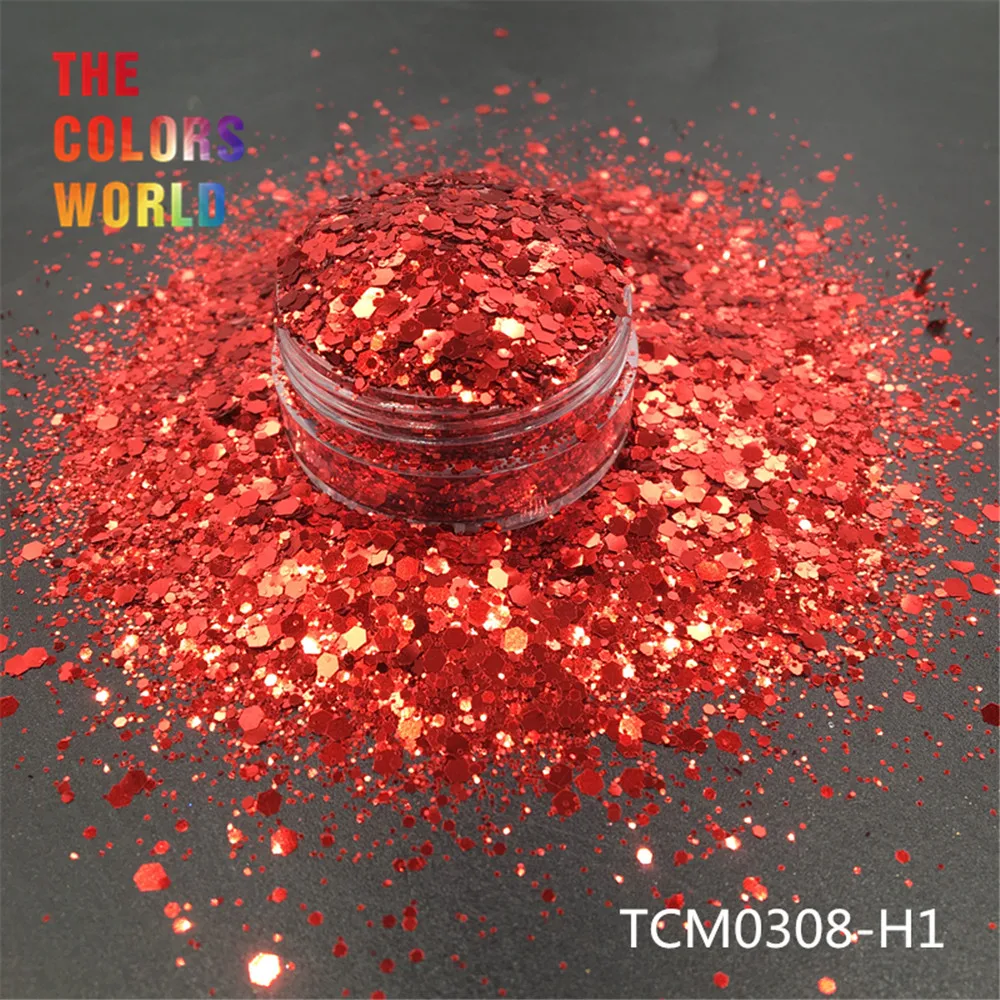 TCT-194 Шестигранная форма металлический обычный цвет лак для ногтей для дизайна ногтей DIY Украшение для тела макияж FacePainting Руководство DIY