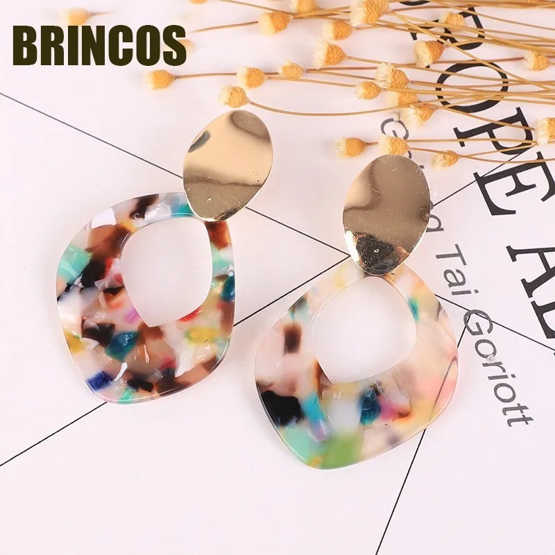 Серьги из акрила в стиле бохо корейские и индийские ювелирные изделия для женщин