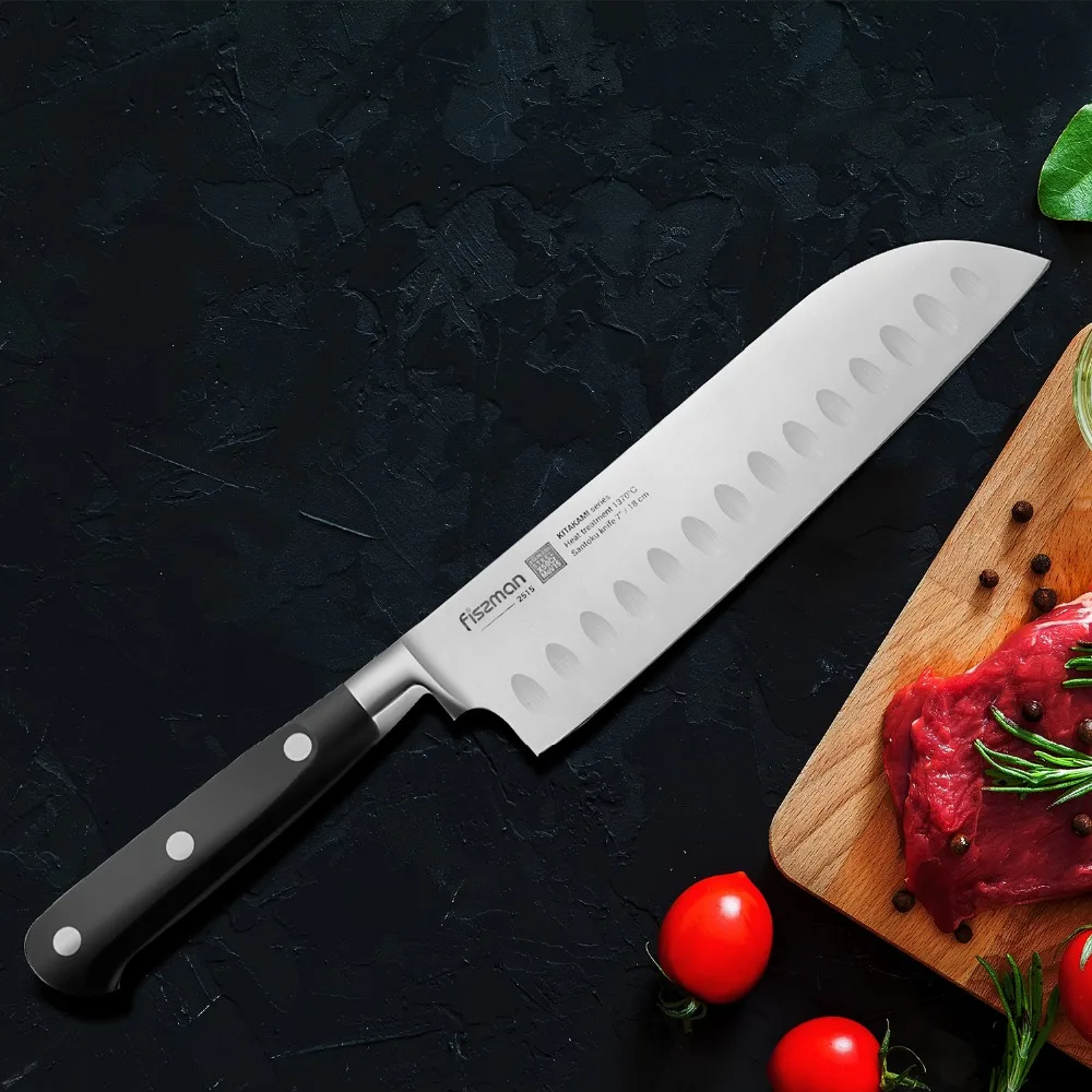 Ножи FISSMAN Santoku серии KITAKAMI немецкие высокоэффективные стальные кухонные ножи
