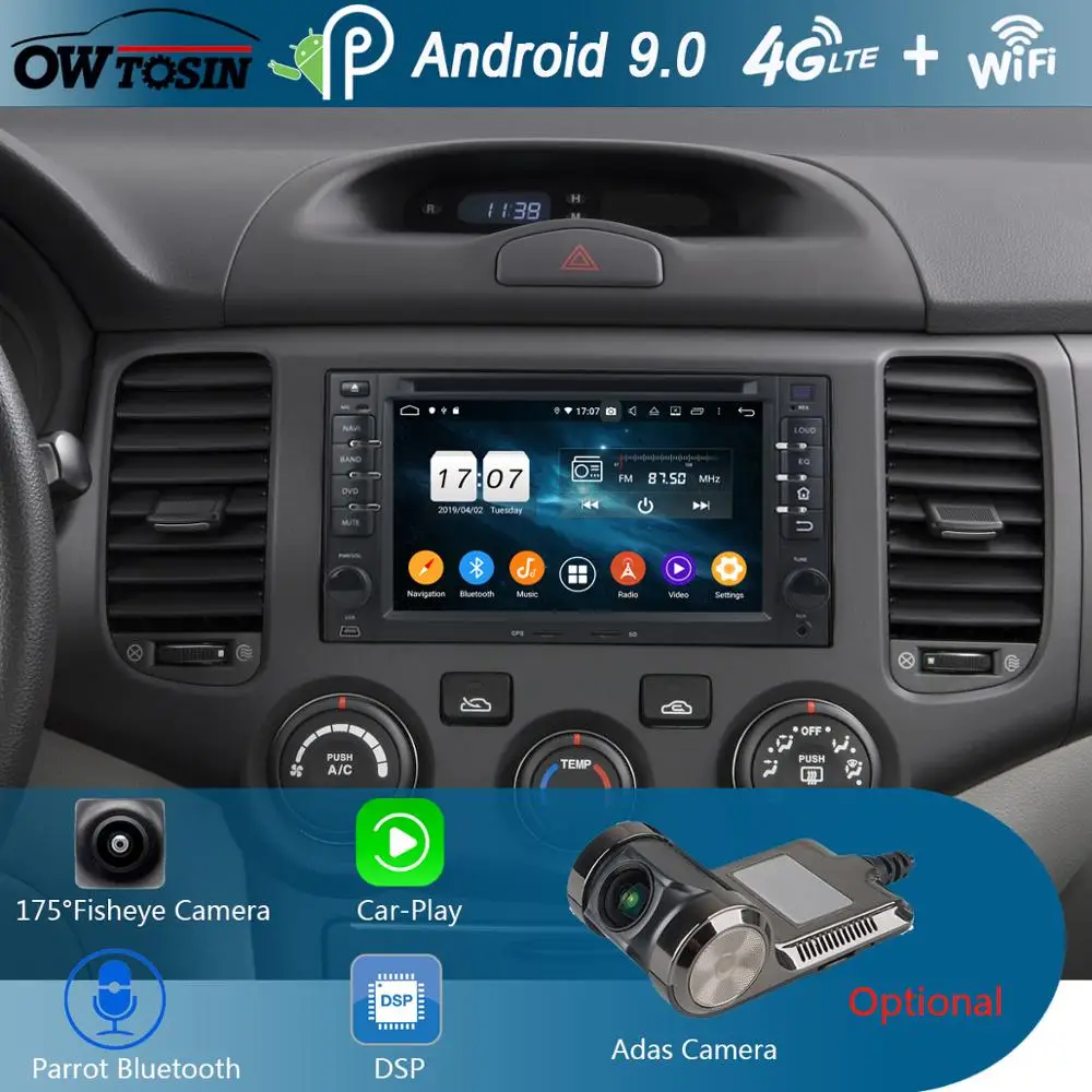 " ips 8Core 4G+ 64G Android 9,0 Автомобильный DVD Радио gps Navi для Kia CEED Cerato Carens Carnival Lotze Morning Rio Optima DSP CarPlay