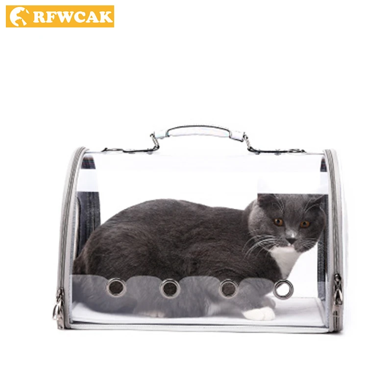 Прозрачная Сумка переноска для кошек и собак RFWCAK дышащая дорожная сумка домашних