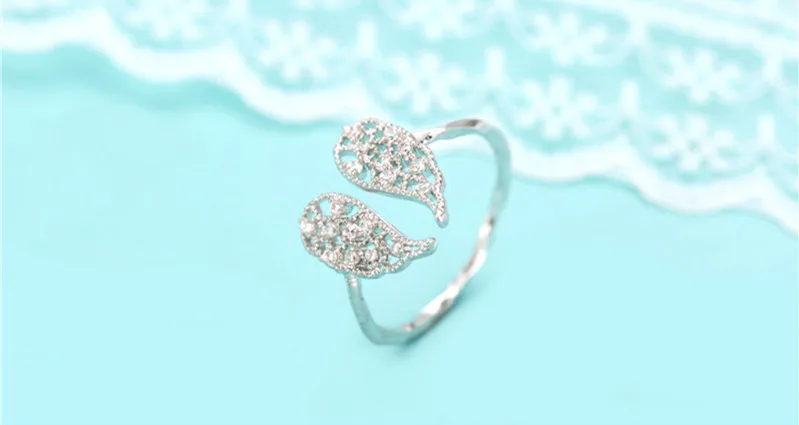 2017 прямые поставки ограниченная по времени медные кольца модные с крыльями