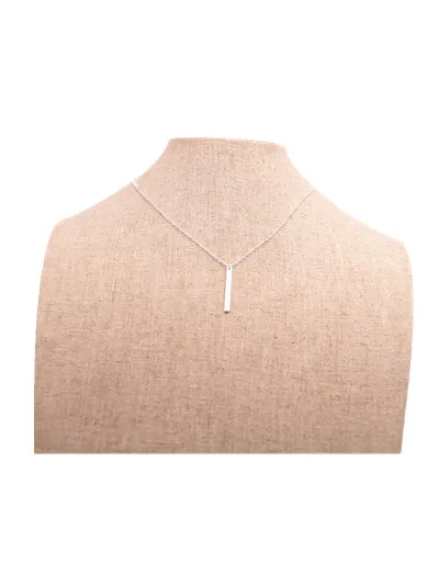 

Smooth long stick pendant necklace Simple stick pendant necklace the to women