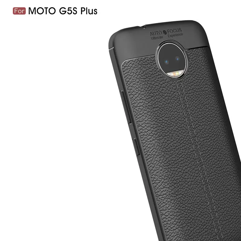 Ультратонкий чехол s для Motorola G5S Plus мягкий силиконовый из ТПУ с текстурой личи