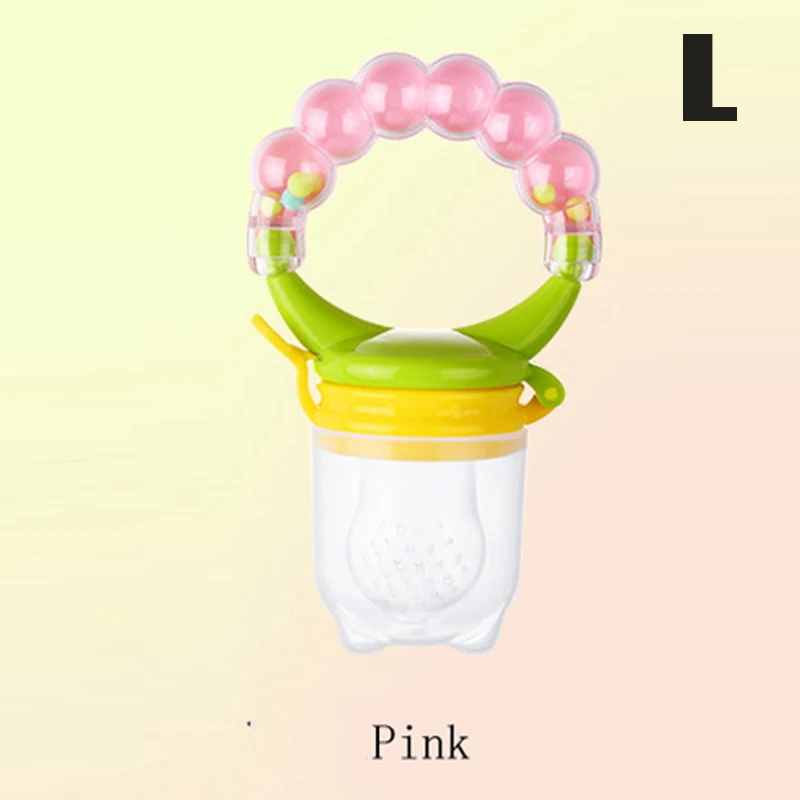 Pink2 L Прорезыватель для зубов для новорожденных с фруктовым музыкальным соском, пища, Прорезыватель для зубов, силиконовый Прорезыватель для зубов, безопасный питатель для укуса, Прорезыватель для зубов, уход за полостью рта - Color: Pink2 L