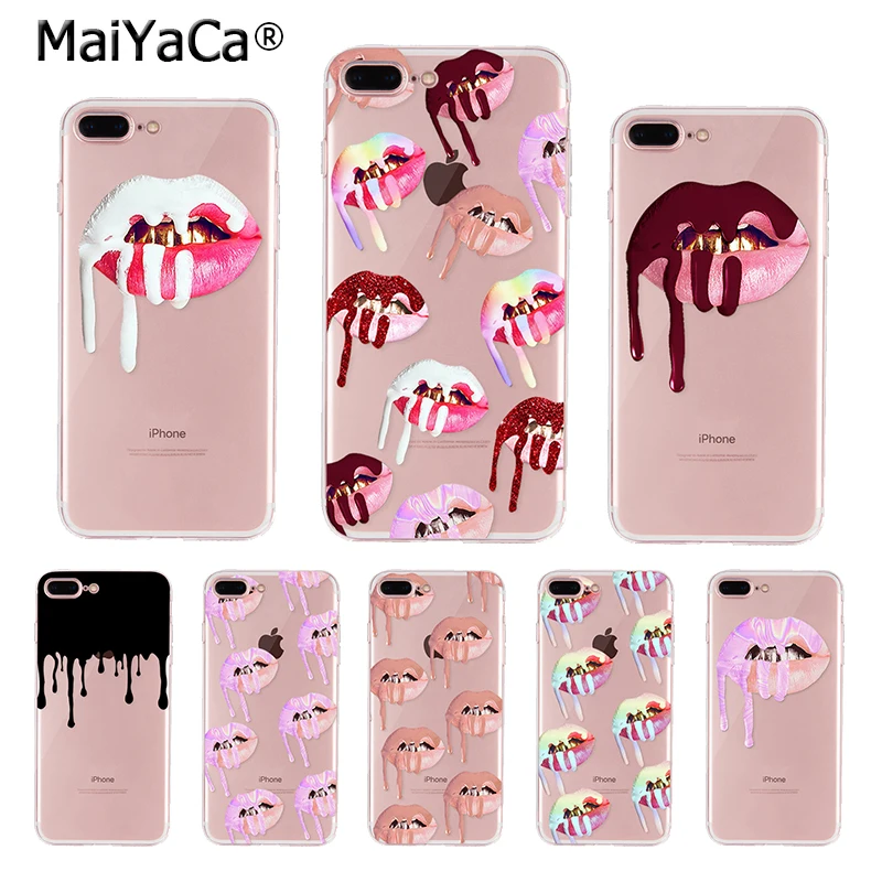 

MaiYaCa Sexy Girl Kylie Jenner Lips Kiss Fashion Fun Dynamic phone case for iphone 11 pro 8 7 66S Plus X 10 5S SE XR XS XS MAX
