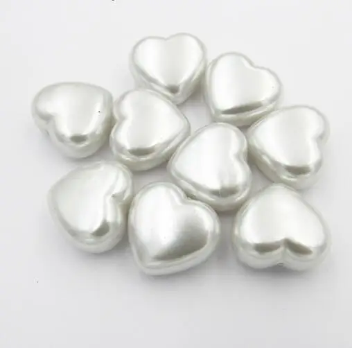 

Wholesale 27mm*25mm*13mm 90pcs/bag imitation/acrylic heart pearl chunky beads