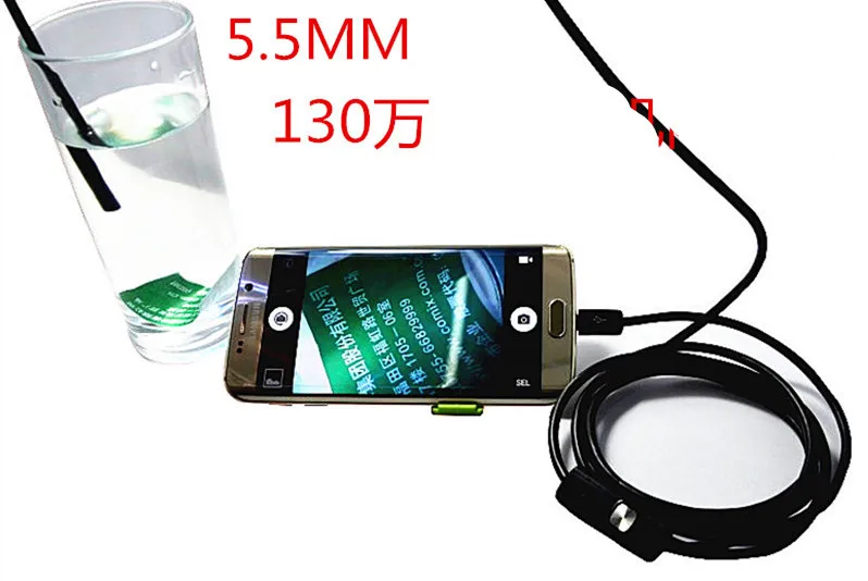 Водонепроницаемая камера эндоскоп 6 светодиодов длина 2 м 5 мм USB 1/9 CMOS|endoscope