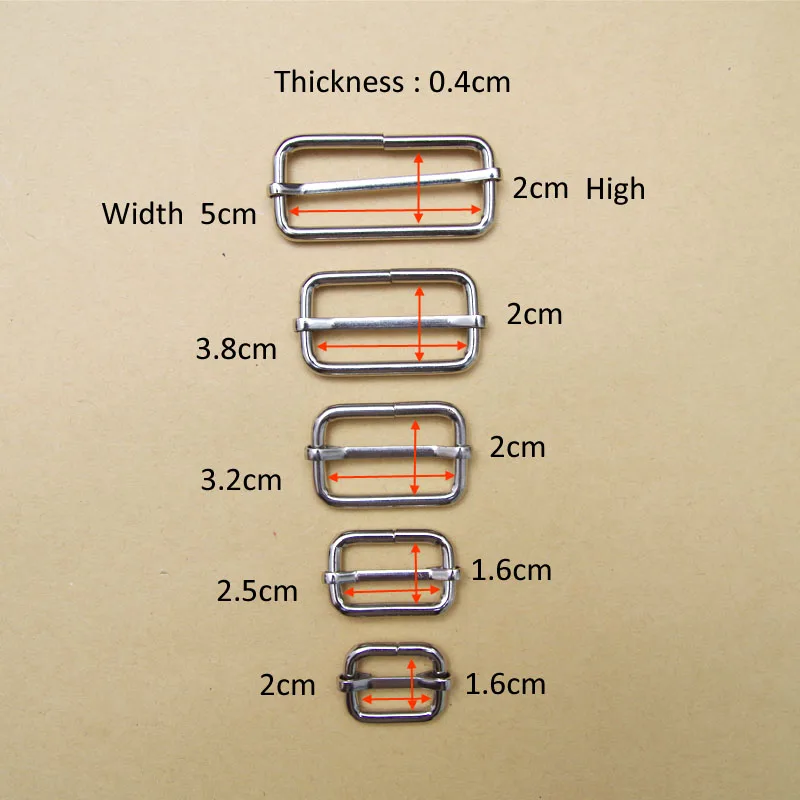 10 шт. не сварные прямоугольные треугольные полукруглые скользящие Кольца Dee