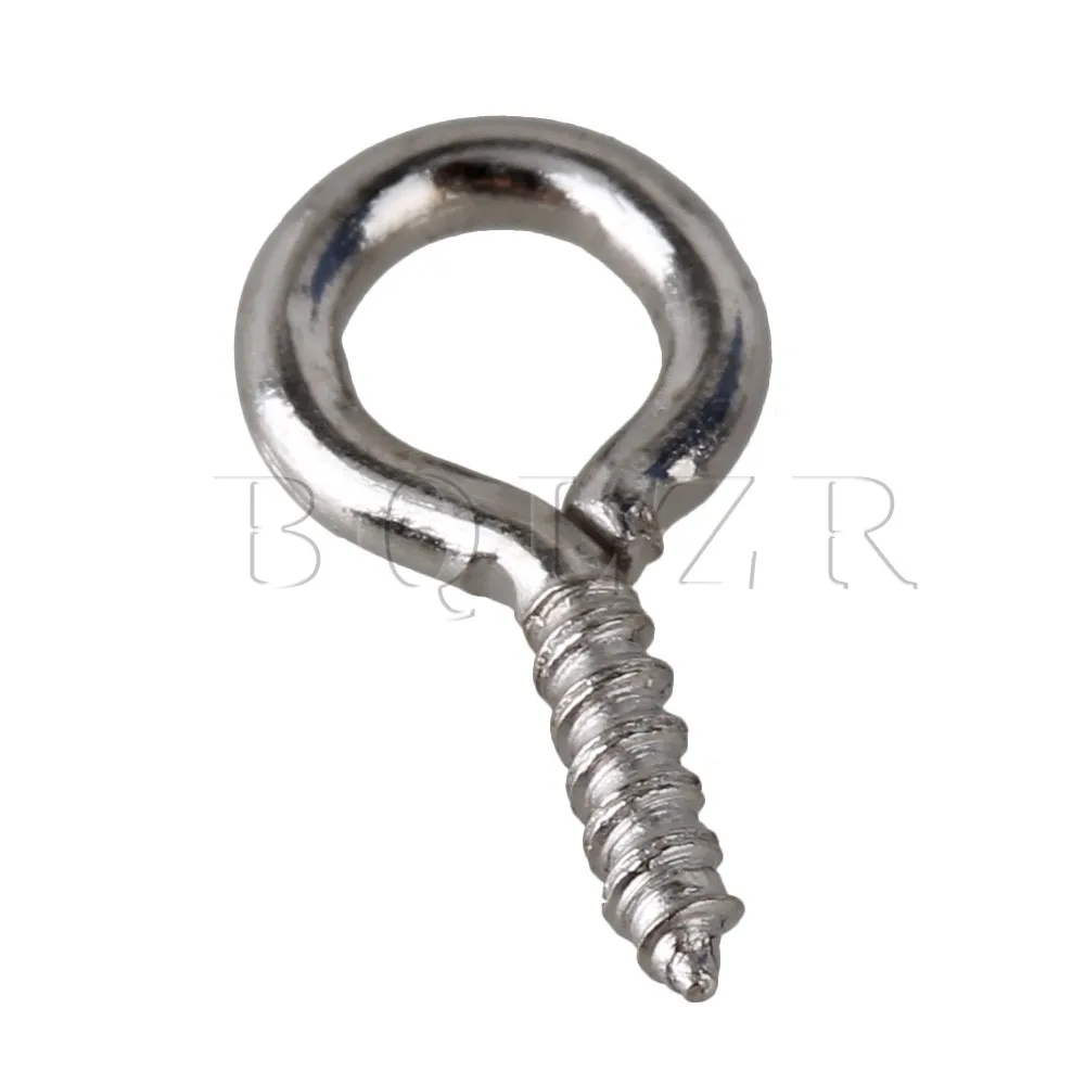 Маленькие крючки для глаз BQLZR 1000x0 3 # шурупы ушей серебристые железные ювелирные