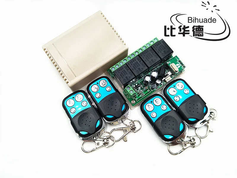 433Mhz Universal Wireless Remote Control Switch AC 12V 4CH Relay Receiver Module and RF 433 Mhz Controls | Электроника