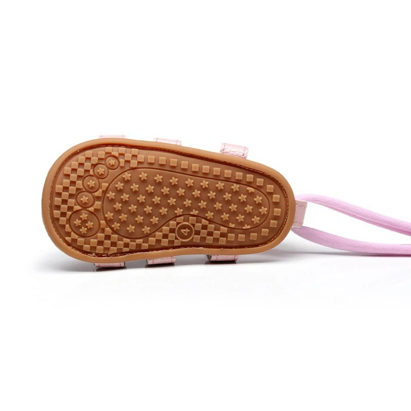 Infant Baby Girl Sandals PU Roman Flowers Girls Shoes Rubber Sole Summer |