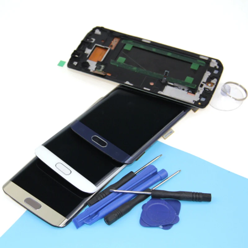 ЖК дисплей класса AAA с рамкой сменный дигитайзер сенсорного экрана для SAMSUNG Galaxy s6