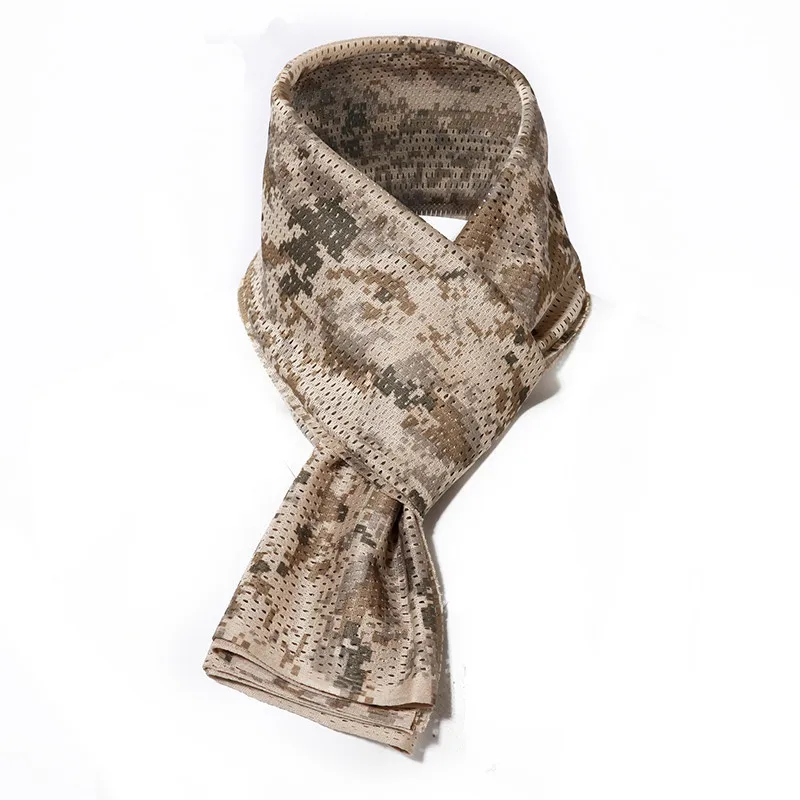 Outdoor Riding Climbing Mesh Sunscreen Camouflage Scarf Shawl Men Women Hunting Cycling Breathable Tactical Scarves CS Kerchief | Спорт и
