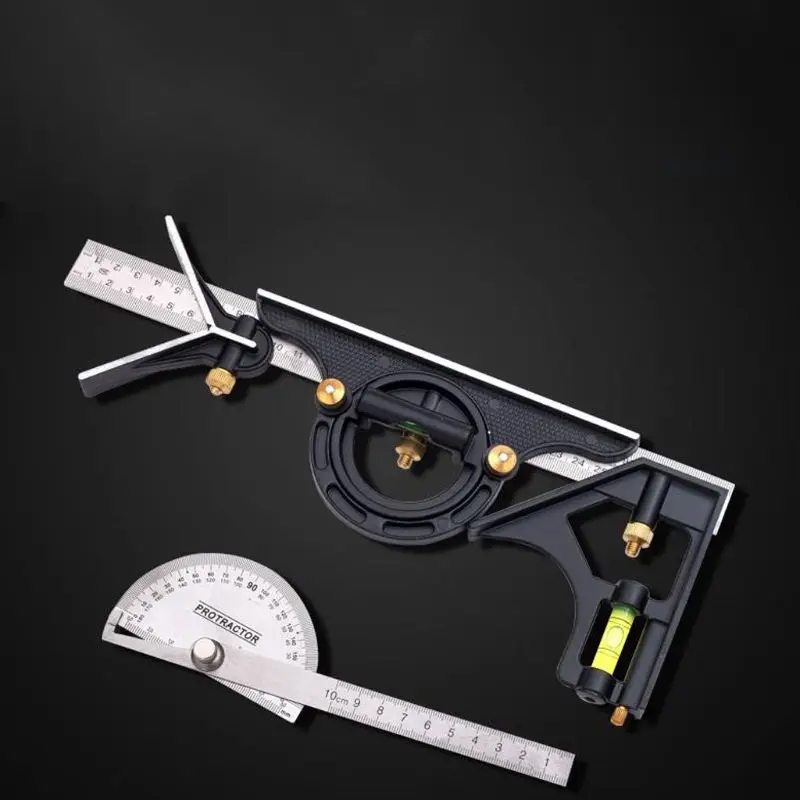 12 &quotкомбинированный транспортир Tri Square угловая линейка машинист из нержавеющей