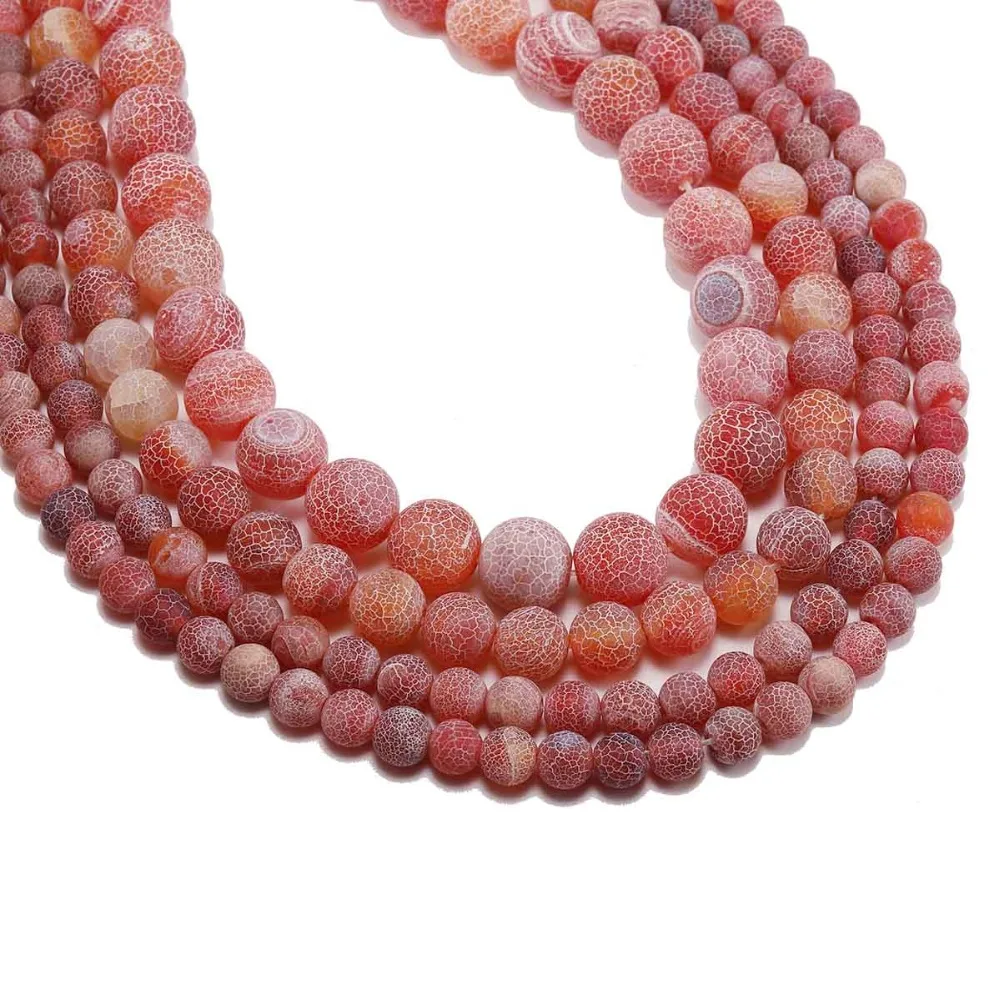 

1strand/lot 4 6 8 10 12 mm Loose Spacer Charm Beads Stones Natural Stone Red Agates Beads DIY Necklaces Bracelets Jewelry Making