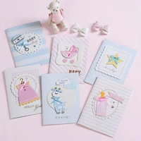 eno greeting new baby cards 3d paper baby boy girl handmade cards cute baby mini cards gift