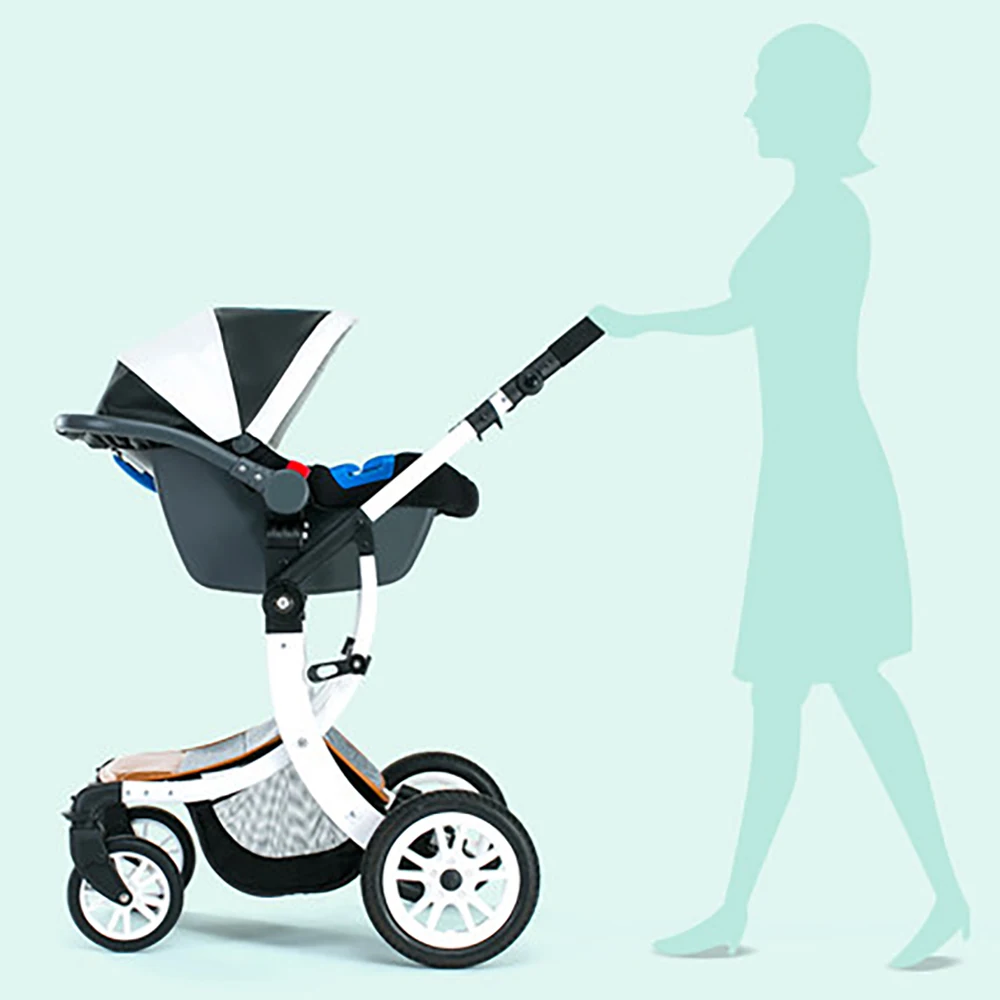 Роскошная детская коляска babyfond, 3 в 1, Модная европейская коляска, костюм для менти и сидения
