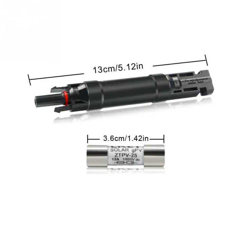 1 шт. MC4 линейный разъем предохранителя IP67 Водонепроницаемый с 15A диоды для