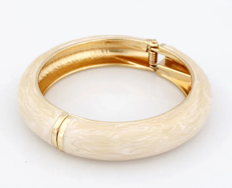 Высококачественные модные эмалевые браслеты золотые из сплава ювелирные