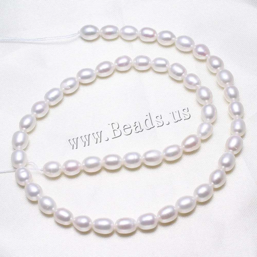 

Cultured Rice Freshwater Pearl Beads Natural White 6-7mm Approx 0.8mm Sold Per Approx 15.5 Inch Strand