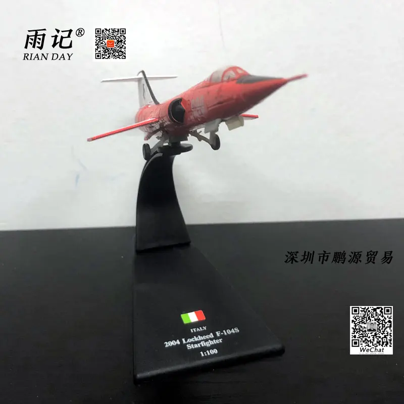 AMER 1/100 масштаб военная модель игрушки Италия 2004 Lockheed F-104S Звездный истребитель литой металлический самолет модель игрушки для коллекции