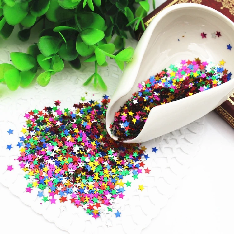 Пайетки со звездами для дизайна ногтей 30 г 3 мм|loose sequins|star sequinssequin loose |