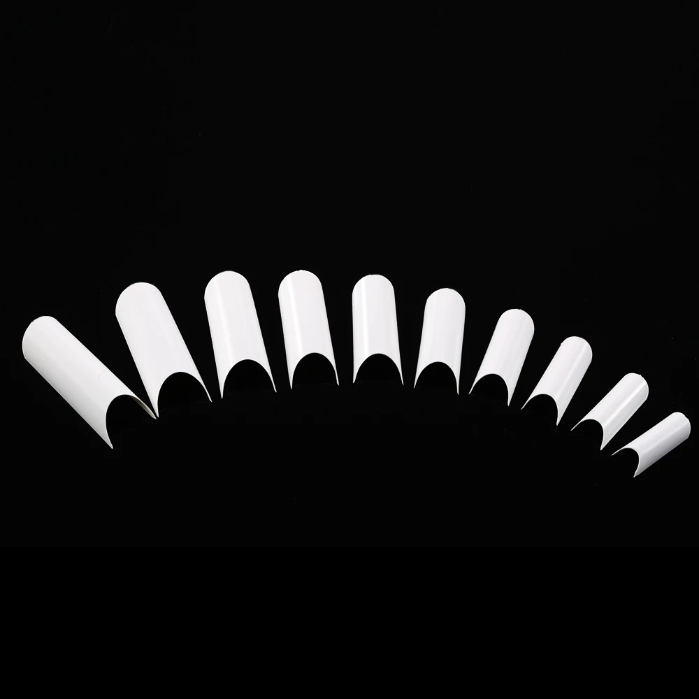 500 шт./упак. C образная акриловая наклейка для французского искусства ногтей 10