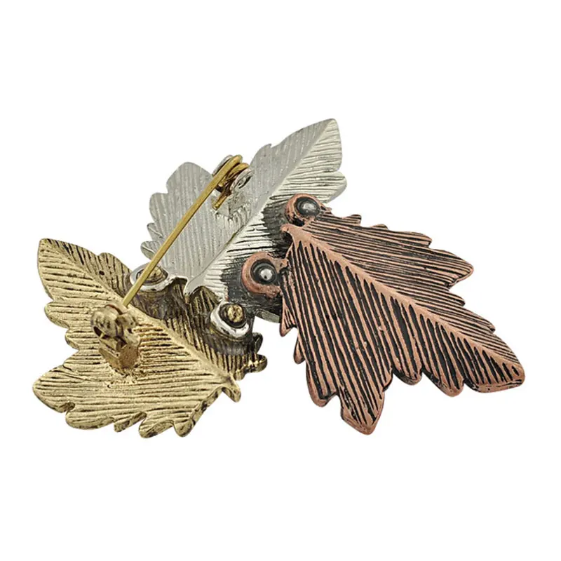 Винтажная заколка Очаровательная брошка в виде кленового листа шпильки