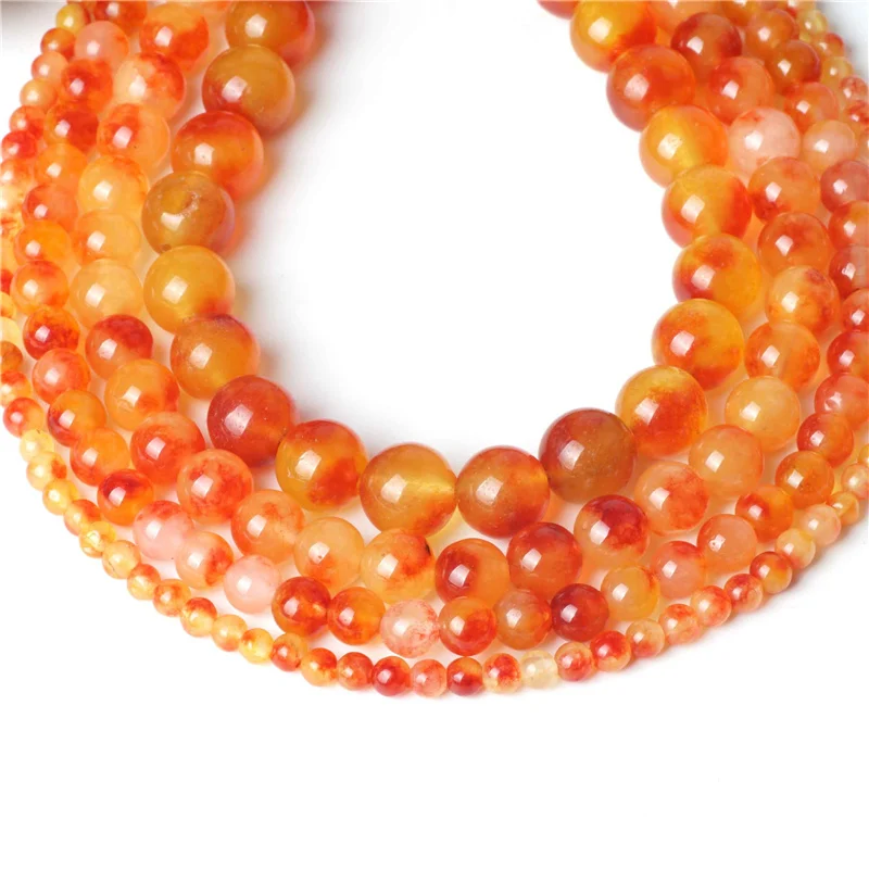 Новые бусины из натурального оранжевого камня Джаспер мусульманские четки 4/6/8/10