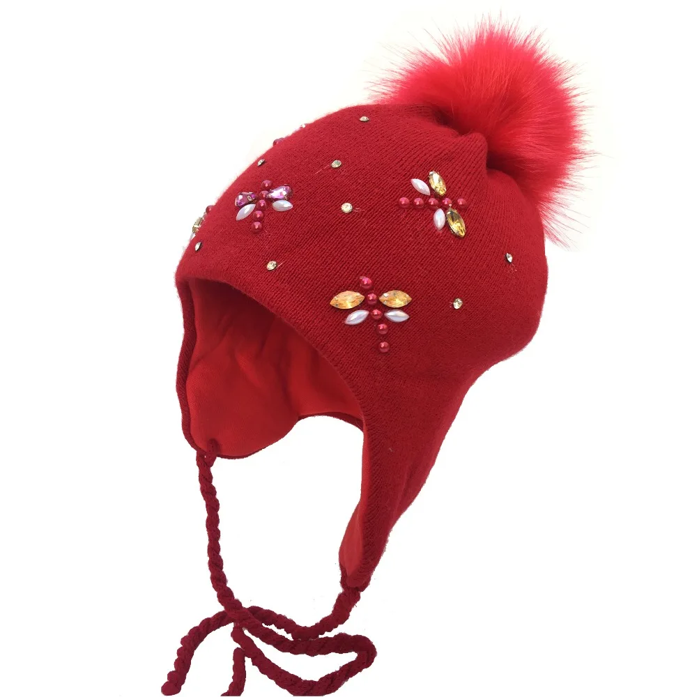 MTTZSYLHH children's winter hat girls knit brand new thick warm | Аксессуары для одежды