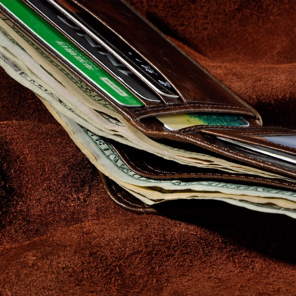 Высокое качество новинка мужской кошелек из натуральной кожи тонкий чехол для