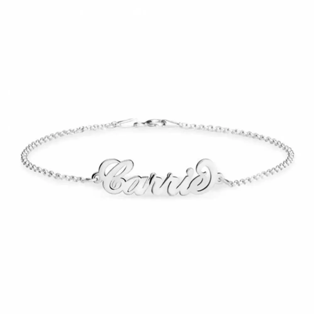 Custom Name Letter Bracelet Gold Dainty Initial Charm Bracelets Women Personalized Jewelry Bridesmaid Gift Pulseras Mujer | Украшения и