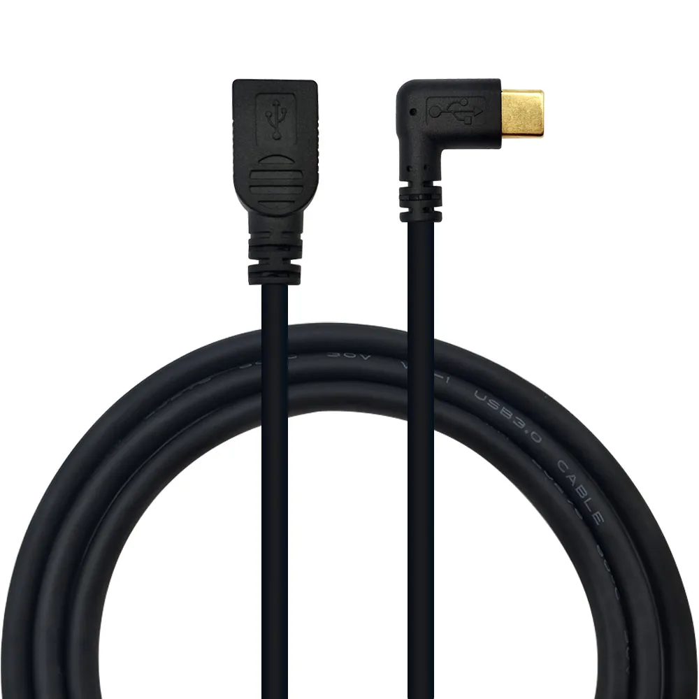 DANSPEED Mini USB к USB 3,1 type C кабель для быстрой передачи данных 90 градусов прямоугольный 5-контактный разъем Mini USB-type C длина кабеля 25 см