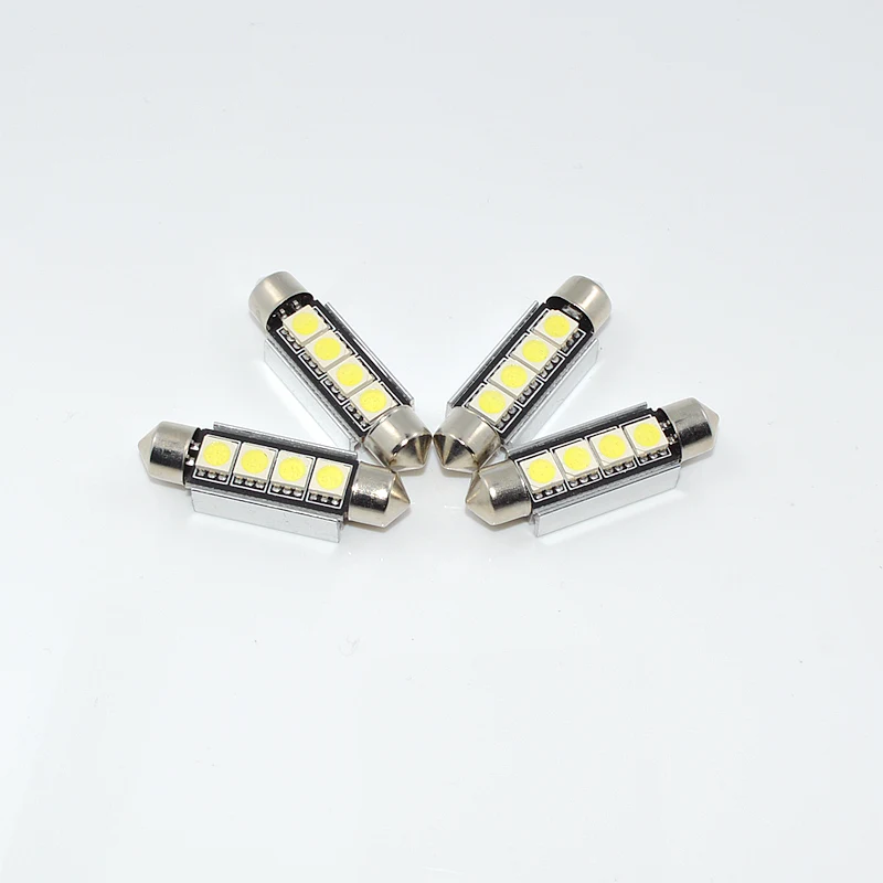 10 шт. 41 мм c5W C10W 4 SMD 5050 светодиодный CANBUS автомобильный интерьерный светильник