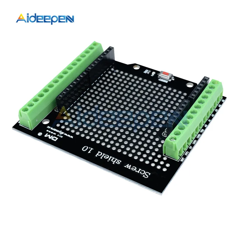 Стандартный Proto Винт Щит Assemb светодиодный прототип терминал PCB Плата расширения для Arduino IO Кнопка сброса с открытым исходным кодом D13 светодиодный