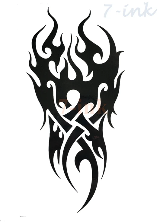 Водостойкая временная татуировка Мужская огневая Орлан лотос мандала глаз пламя