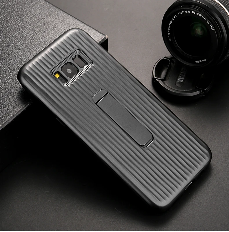 Car Holder Stand Magnetic texture TPU bumper Case For Samsung Galaxy S8 S9 Plus Cover A8 2018 Note 9 8 S7 edge case |
