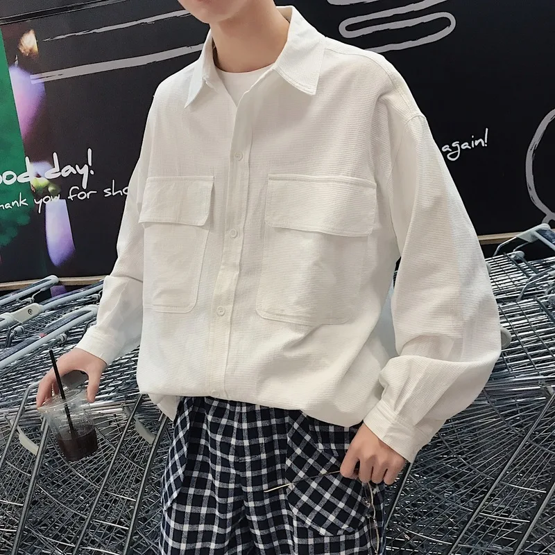 2018 летняя Стильная мужская Гавайская брендовая Однотонная рубашка с большим